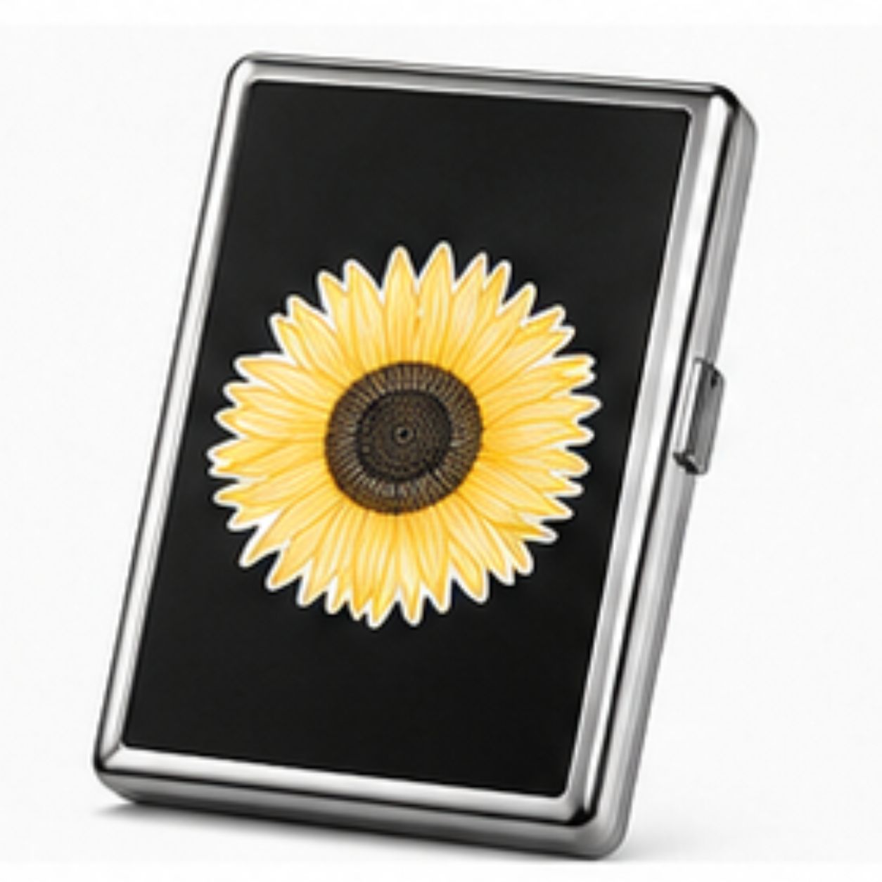 Sunflower Bloom Metal Cigarette Case