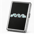 Ocean Wave Minimalist Metal Cigarette Case
