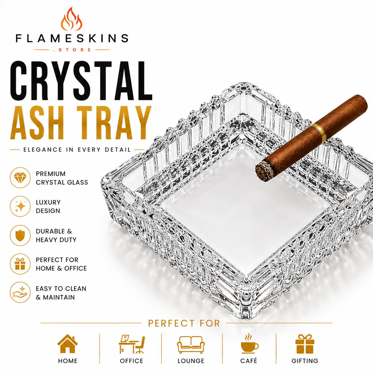 Crystal Luxe Ashtray