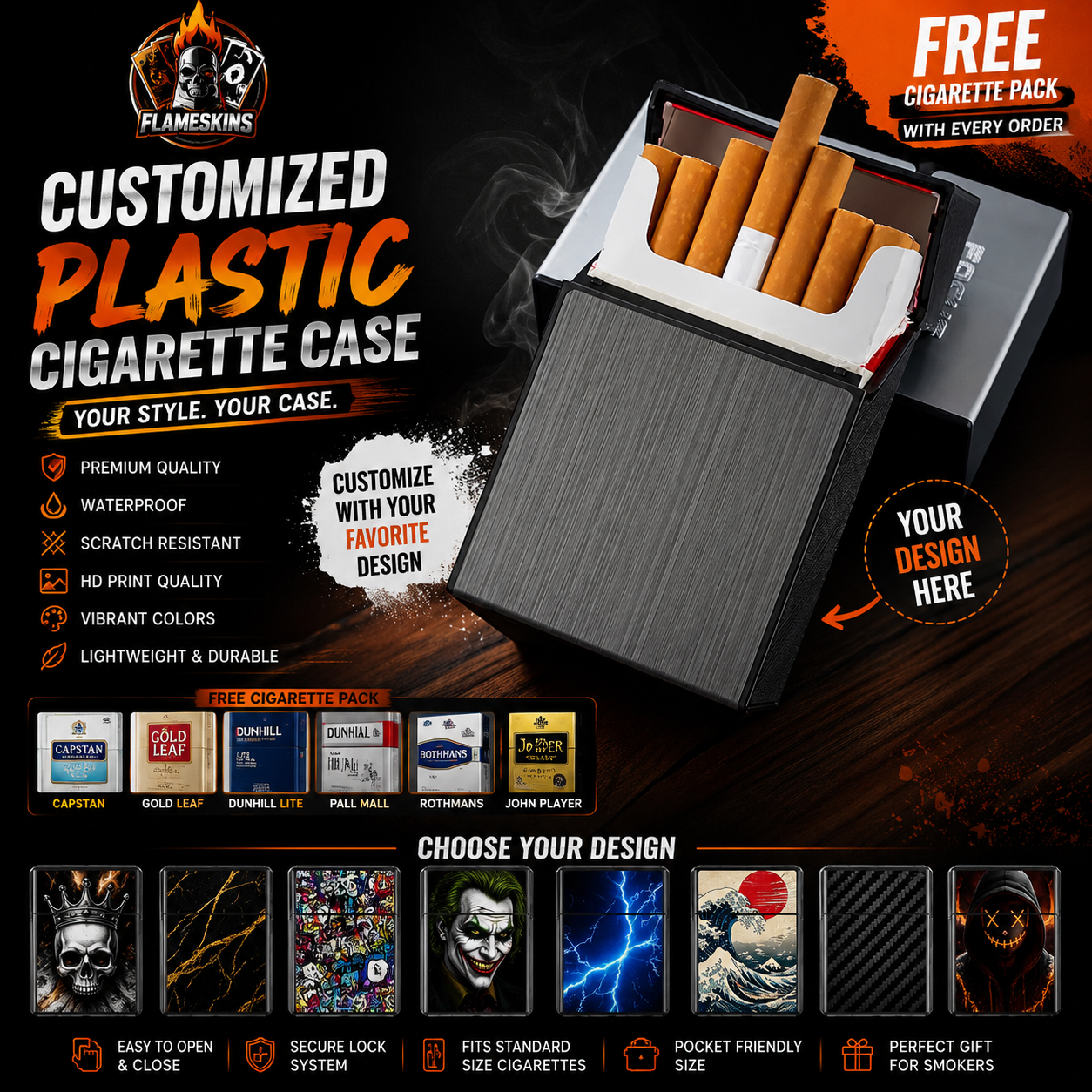 Customized Plastic Cigratte Case