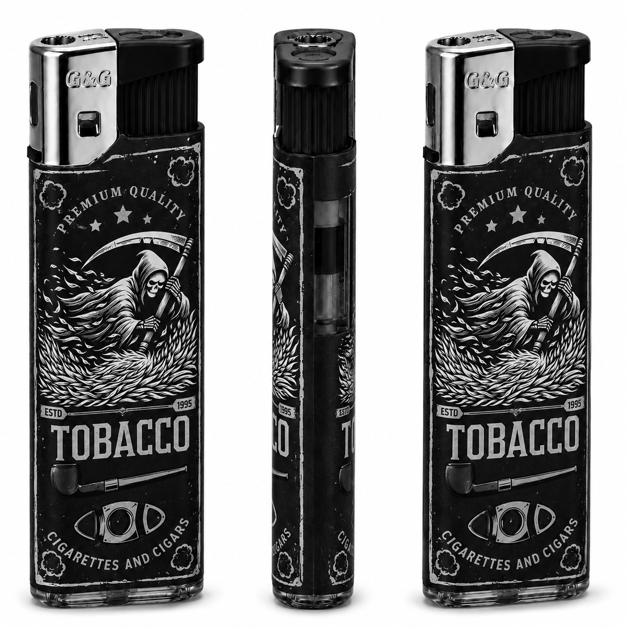 Grim Tobacco – Vintage Reaper Electric Lighter Skin